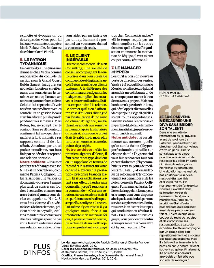 Gerer Client Toxique Francois Batun